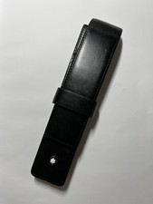 Montblanc black leather for sale  STIRLING