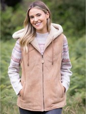 Colete Feminino Shearling Couro de Carneiro Colete Gilet Shearling comprar usado  Enviando para Brazil