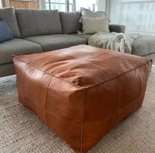 Leather ottoman pouf for sale  Crowley