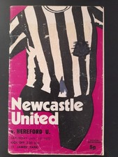 Newcastle hereford programme for sale  WELLINGBOROUGH