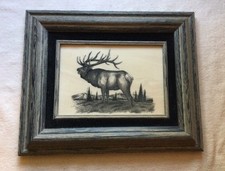 Vintage elk scrimshaw for sale  Craigmont