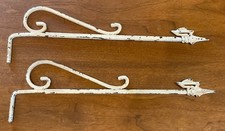 Usado, Par de hastes de cortina vintage extensíveis braço oscilante, flecha e pergaminho, branco gasto comprar usado  Enviando para Brazil