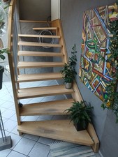 Buchentreppe leimbinder modern gebraucht kaufen  Neckarbischofsheim