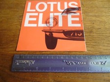 Lotus elite brochure d'occasion  Expédié en Belgium