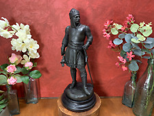 Antique spelter knight for sale  LONDON