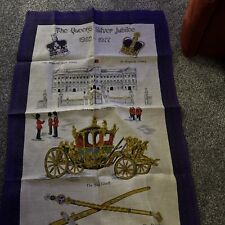 silver jubilee tea towel for sale  STAFFORD