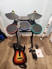 Usado,  Guitar Hero World Tour Bundle conjunto de bateria de guitarra microfone 2 dongles comprar usado  Enviando para Brazil