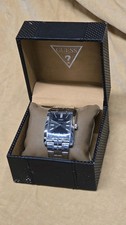 Relógio masculino Guess Steel Tank 34mm U11687G1 tom prata mostrador preto nova bateria 7,5" comprar usado  Enviando para Brazil