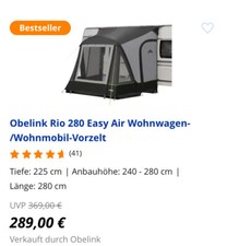 Vorzelt wohnwagen wohnmobil gebraucht kaufen  Fürfeld, Biebelsheim, Hackenheim