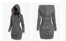 Strickkleid kapuze patchwork gebraucht kaufen  Oberhausen