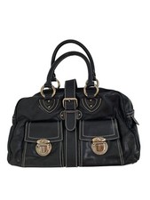 Bolsa satchel grande vintage Y2K Marc Jacobs Alice couro preto logotipo excelente estado usado ponto grosso comprar usado  Enviando para Brazil