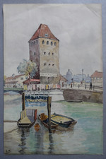 Aquarelle école alsacienne d'occasion  Strasbourg-