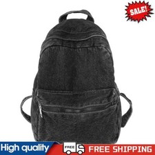 Usado, Mochila jeans moda grande capacidade para estudantes (preta) #g comprar usado  Enviando para Brazil