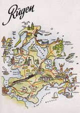 Postkarte landkarte rügen gebraucht kaufen  Dresden