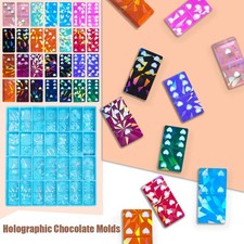Holographic Chocolate Molds Resin Silicone Deep Thick Molds for Re'`, comprar usado  Enviando para Brazil