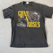 RARO 1987 Guns N Roses Appetite For DestructionCamisa de Rock Vintage Tour Band Anos 80, usado comprar usado  Enviando para Brazil