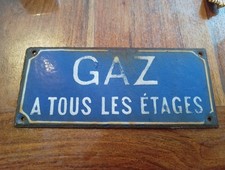 Plaque emaillee gaz d'occasion  Montgeron