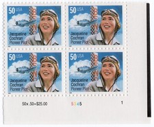 Scott #3066 Jacqueline Cochran Placa Bloco de 4 Selos - Novo em folha, sem marca de charneira comprar usado Scott #3066 Jacqueline Cochran Placa Bloco de 4 Selos - Novo em folha, sem marca de charneira comprar usado  Enviando para Brazil