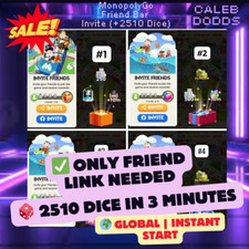 🚀 2510 DICE BOOST ✅ Mono_poly_GO Invite Link Bar | 3 MIN STATEK 🎲 GLOBALNY, używany na sprzedaż  Wysyłka do Poland