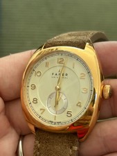 Relógio Farer Lethbridge masculino dourado almofada 38mm pulseira de camurça marrom + couro marrom comprar usado  Enviando para Brazil