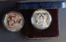 MONEDA PRUEBA PLATA ST TOME THOMAS PRINCE 100 DOBRAS 1985 KM#42a 10ª INDEPENDENCIA segunda mano  Embacar hacia Mexico