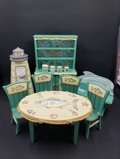 Conjunto de móveis de cozinha para sala de jantar casa de bonecas Concord miniatura capitão cozinha, usado comprar usado  Enviando para Brazil