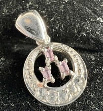 Pinkfarbener saphir silberanh� gebraucht kaufen  Freiberg am Neckar