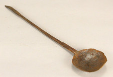 = Colher antiga de concha de ferro forjado cauda de rato de 1700 fogo aberto cozinhar primitivo comprar usado  Enviando para Brazil