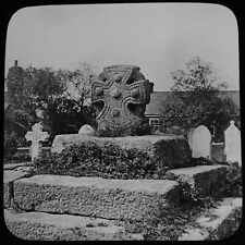 Usado, ANTIGA Lanterna Mágica Slide CRUZ DE PEDRA EM ST BURYAN C1910 FOTO CORNWALL comprar usado  Enviando para Brazil