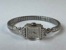 Diamantes genuínos de ouro branco 14K (585) sólido Elgin em torno de 1,5 ct estilo art déco comprar usado  Enviando para Brazil