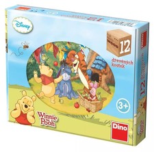 Drewniane klocki obrazkowe Kubuś Puchatek 12el na sprzedaż Drewniane klocki obrazkowe Kubuś Puchatek 12el na sprzedaż  PL