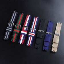 Correa de reloj deportiva tejida de lona de nailon suave de alta calidad 19/17/20 para Swatch segunda mano  Embacar hacia Mexico