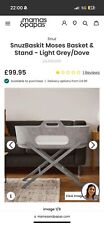 Snuz moses basket for sale  LONDON