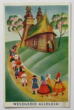 Poland Krakow Wesolego Alleluja Polish Easter Greetings Postcard na sprzedaż  Wysyłka do Poland