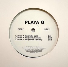 PLAYA G Drink A Yak 12" Vinyl Record Memphis Gangsta Rap Tennessee G-Funk 1996, usado comprar usado  Enviando para Brazil