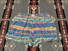 Shorts de praia Ocean Pacific tamanho S surf skate vintage anos 80 arte trippy T99 comprar usado  Enviando para Brazil