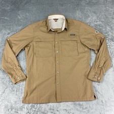 Camisa masculina Eddie Bauer tamanho M bronzeada ventilada pesca esporte loja botão L/S aba rolo comprar usado Camisa masculina Eddie Bauer tamanho M bronzeada ventilada pesca esporte loja botão L/S aba rolo comprar usado  Enviando para Brazil
