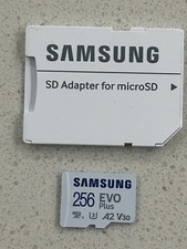 Cartão de memória micro flash SAMSUNG EVO Plus 256GB microSD com adaptador SD, usado comprar usado  Enviando para Brazil