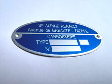 Plaque constructeur alpine d'occasion  Vitré