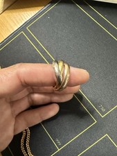 Anel vintage Cartier Trinity 18 quilates tricolor tamanho 5,5 comprar usado  Enviando para Brazil