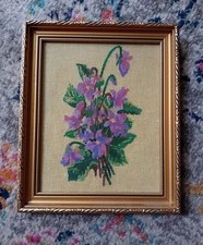 Vintage framed embroidered for sale  HULL