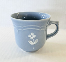Buquê de cerâmica Pfaltzgraff gazebo azul caneca de chá café azul com flor branca vintage comprar usado  Enviando para Brazil