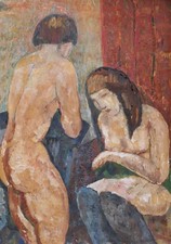 Tableau expressionniste amies d'occasion  Paris IX