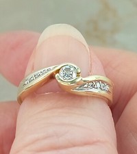 Diamantring 585 gold gebraucht kaufen  Falkenberg