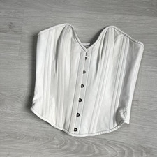 Espartilho bustiê Crazy Outfits couro branco tamanho 14 comprar usado  Enviando para Brazil