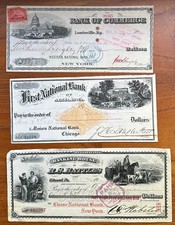 Um trio de lindos cheques entre 1878 e 1900 comprar usado Um trio de lindos cheques entre 1878 e 1900 comprar usado  Enviando para Brazil