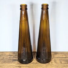 Vintage - Conjunto de 2 garrafas de cerveja A. LeCoq 300ml, vidro marrom com painéis cônicos reversos, usado comprar usado  Enviando para Brazil