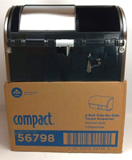 Dispensador de papel higiênico compacto 2 rolos lado a lado da GP PRO, aço inoxidável comprar usado  Enviando para Brazil