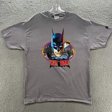 Camisa masculina vintage Batman grande cinza DC Comics Y2K super-herói anos 2000, usado comprar usado  Enviando para Brazil