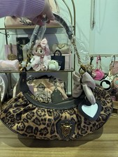 Bolsa de ombro Juicy Couture natural leopardo romance hobo com bolsa charme comprar usado  Enviando para Brazil